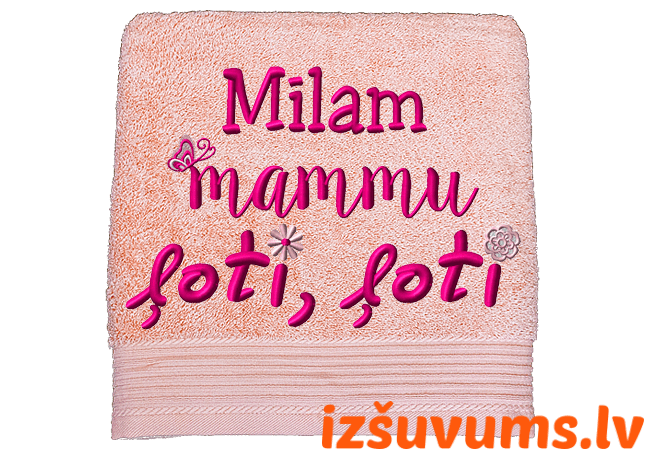 Вышивка ко дню Матери - Mīlam mammu ļoti ļoti